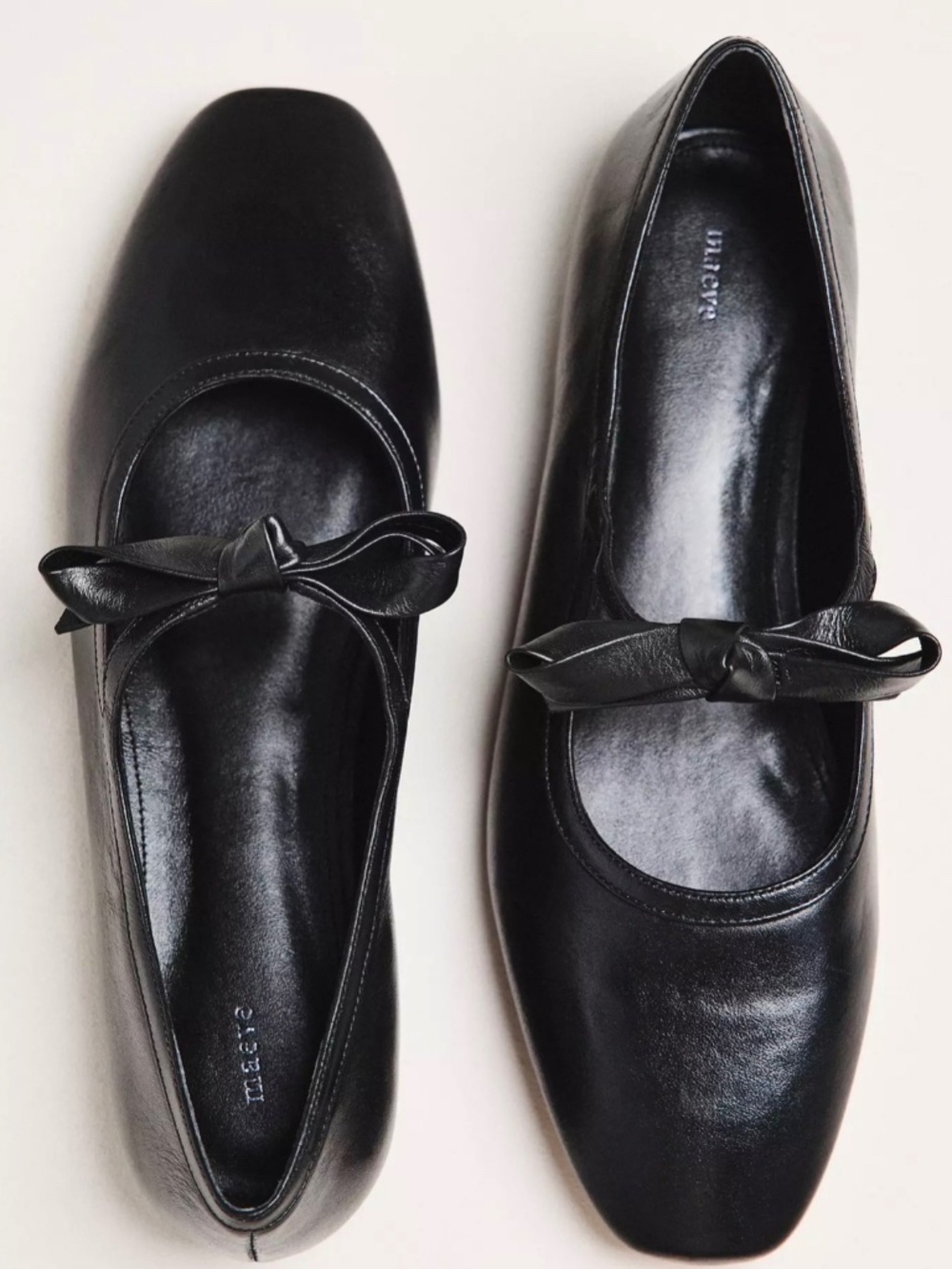 NWT Anthropologie Maeve Knotted Bow Mary Jane Flats in Black